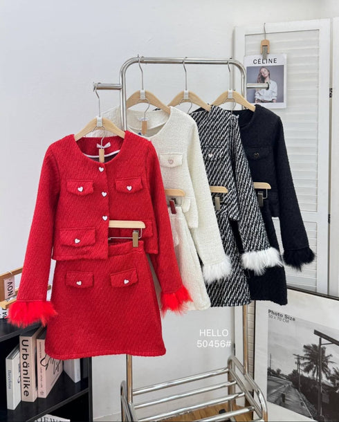 Women Stylist Tweed Co-Ord Sets